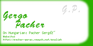 gergo pacher business card